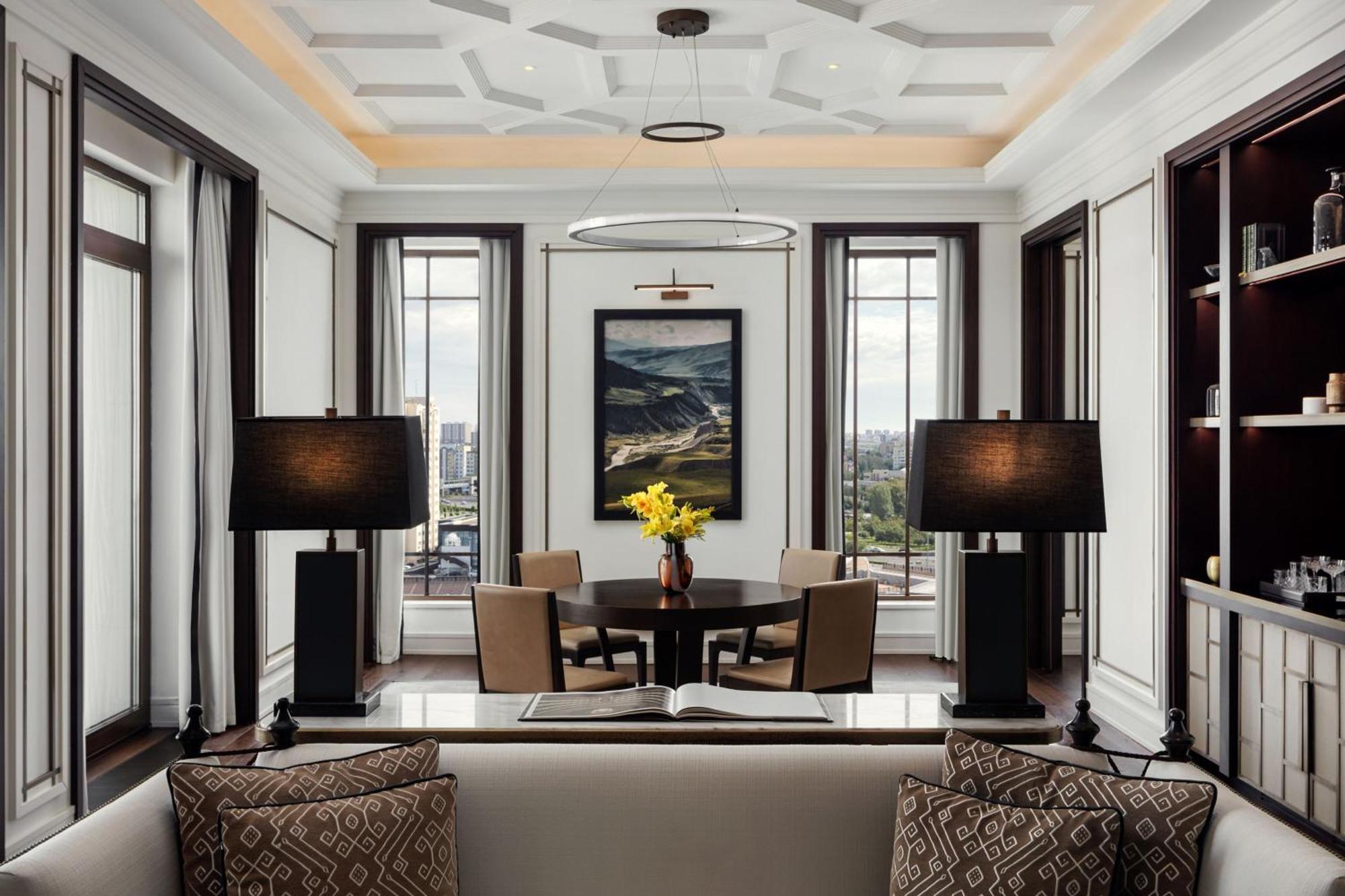 The St. Regis Astana Hotel Luaran gambar A living room at The Ritz-Carlton, Boston